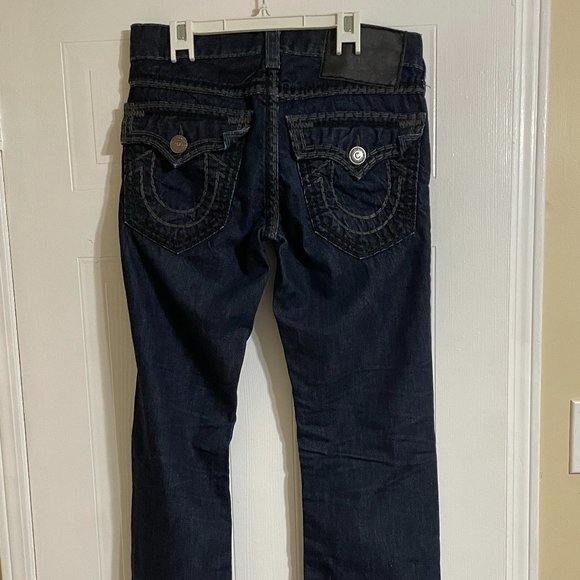 True Religion Late 2000s Dark Double Stitches Super Billy T Jeans - Picture 4 of 11